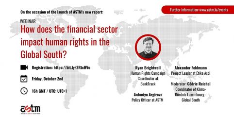 Impact du secteur financier sur les droits humains : un webinaire par Action Solidarité Tiers Monde