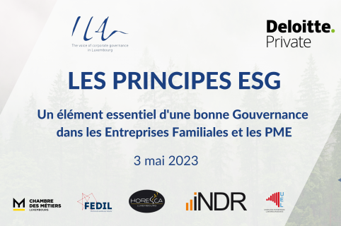 Conférence - Les principes ESG : un élément essentiel d'une bonne Gouvernance dans les Entreprises Familiales et les PME