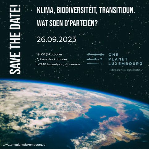 Save the date - One Planet Luxembourg
