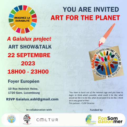 « Art for the Planet » by Gaialux : exposition artistique et conférence 