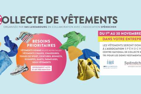 Organisez une collecte de vêtements au sein de votre entreprise, avec IMS Luxembourg et l'association Spënchen