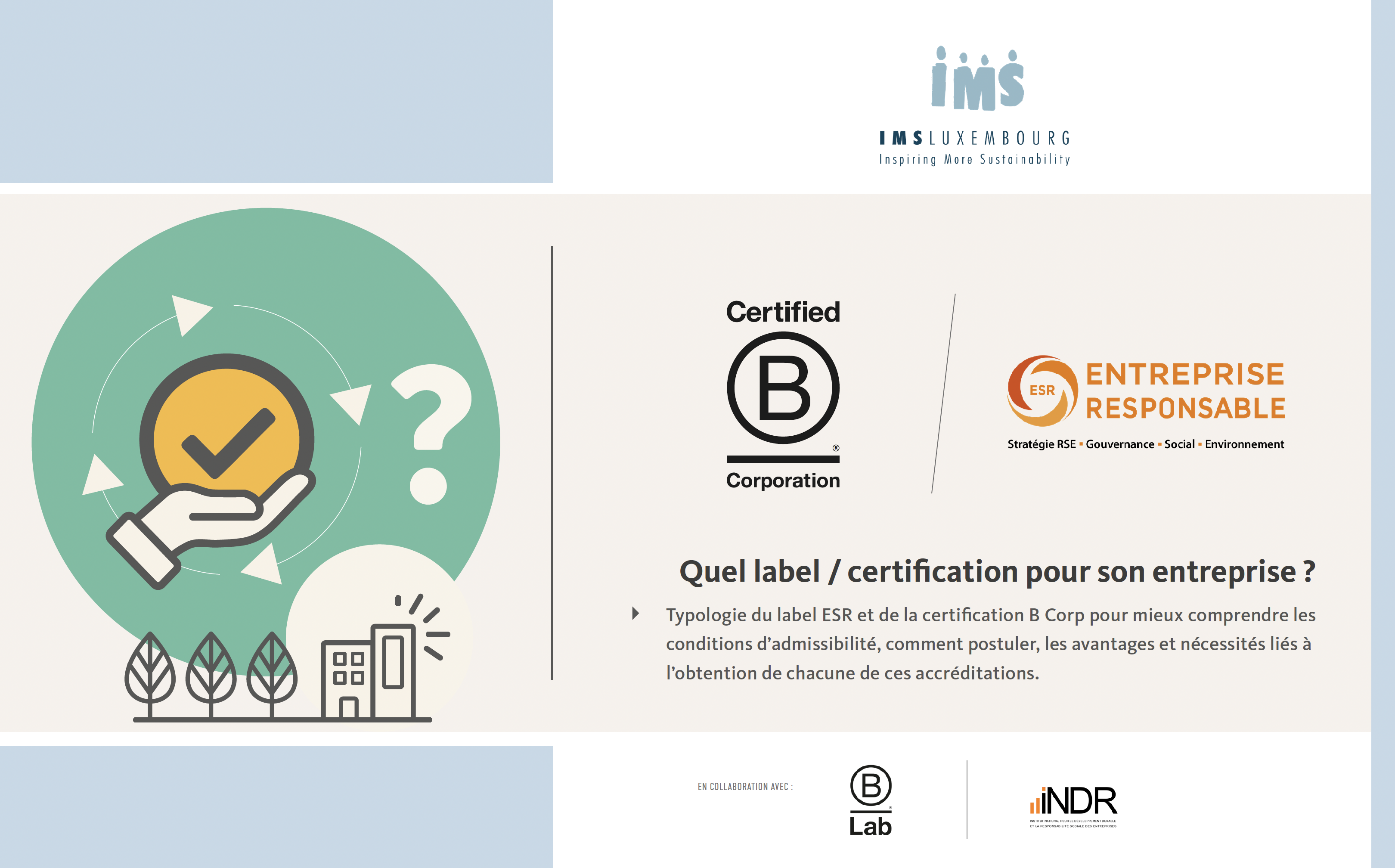 Quel label / certification pour son entreprise ? Typologie du Label ESR et de la certification B Corp